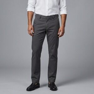 Bluffworks Men Regular Fit Chino Pants 34x32 Charcoal Gray Polyester Travel Pant